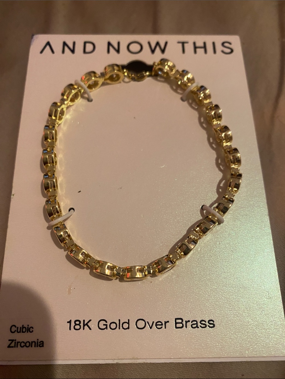 AND NOW THIS Gold Tennis Bracelet with Cubic Zirconia - Gold